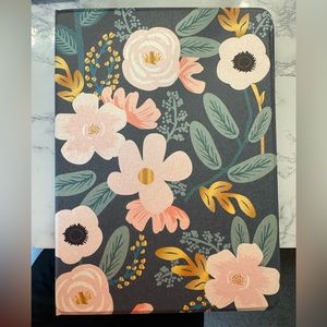 Aesthetic Flowers iPad 10.2 (2019) A2197 book style with stylus holder.